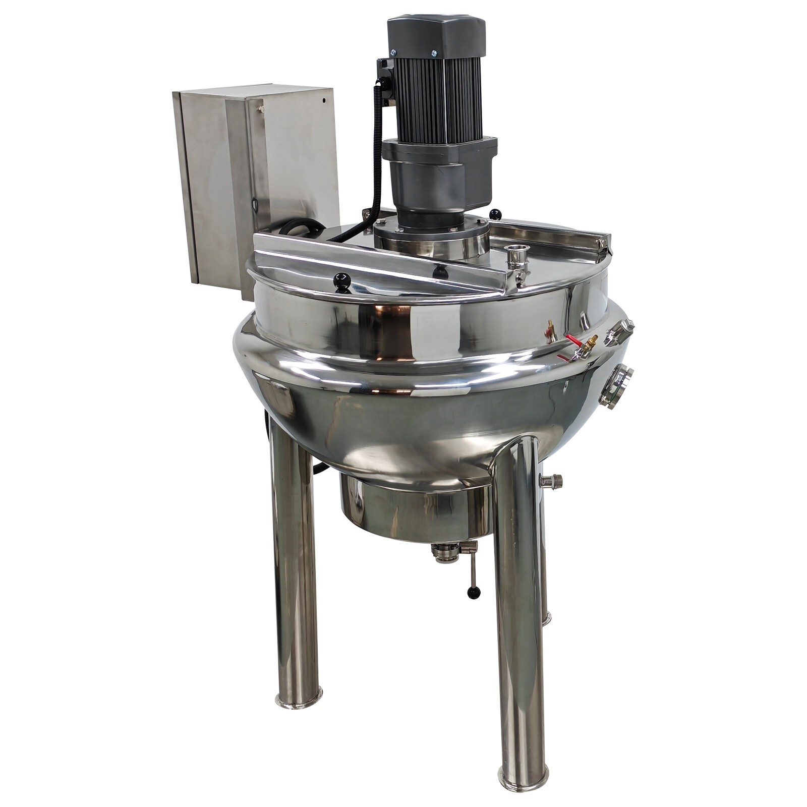 220V Jacketed Kettel Commercial Sandwich Pot Scraper100L 26.5Gal 27.6*18.1in Pot
