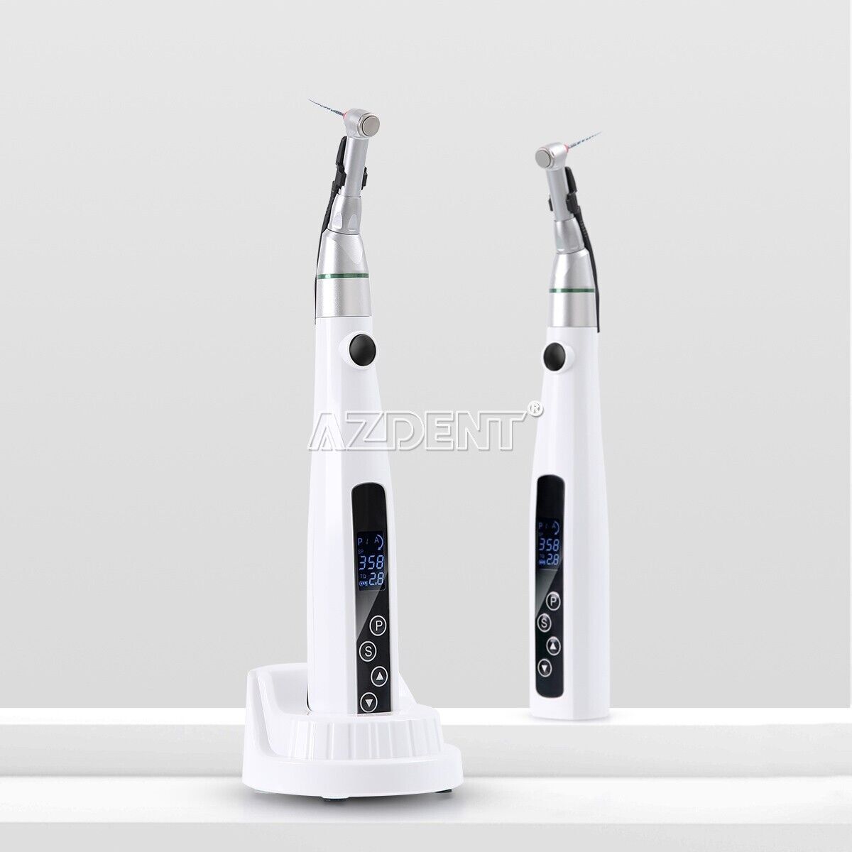 AZDENT Dental Cordless LED Endo Motor 16:1 Reduction Contra Angle Treatment