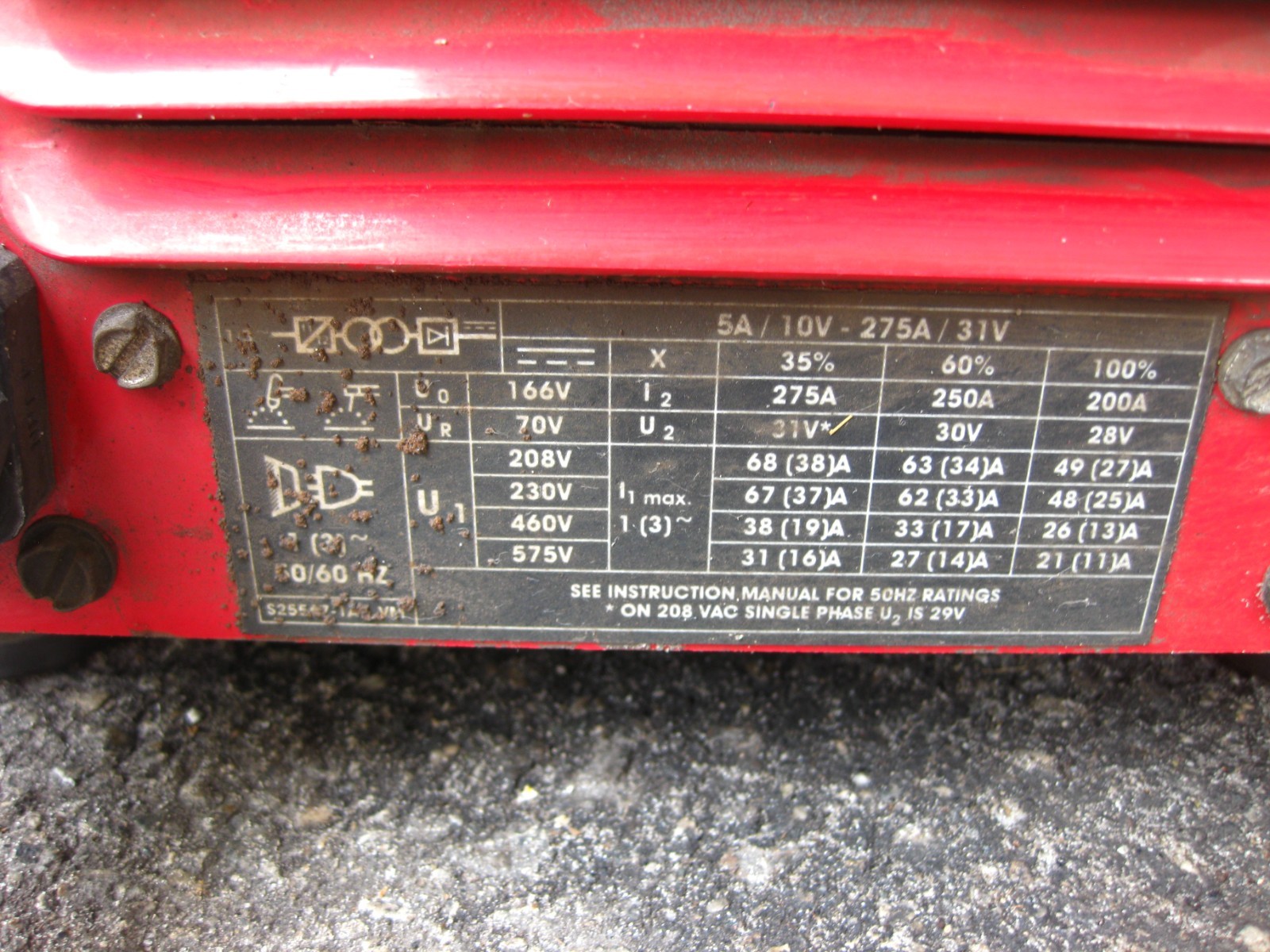 Lincoln Electric Invertec V275-S Stick TIG Welder K2269-1 208/230/460V Tested