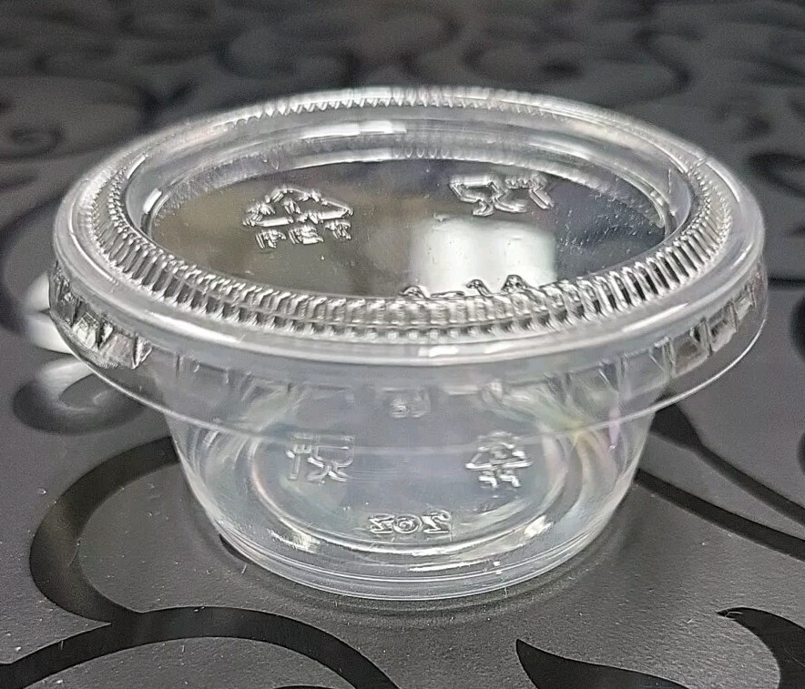 2 oz Plastic Clear Portion Cups Sauce Souffle Cup With Lids (Set Of 125)