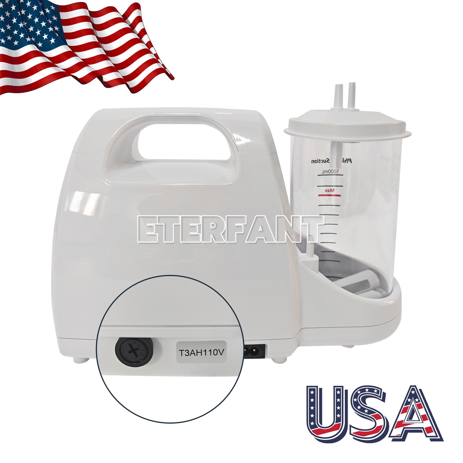Dental Suction Machine Portable Phlegm Vacuum Oral Emergency Suction Unit ≤65dB