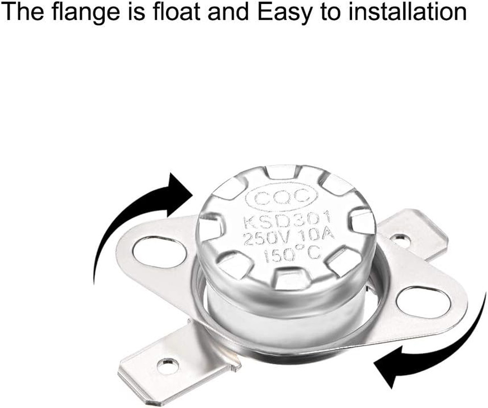 KSD301 Thermostat 150°C/302°F 10A Normal Closed N.C Adjust Snap Disc Temperature
