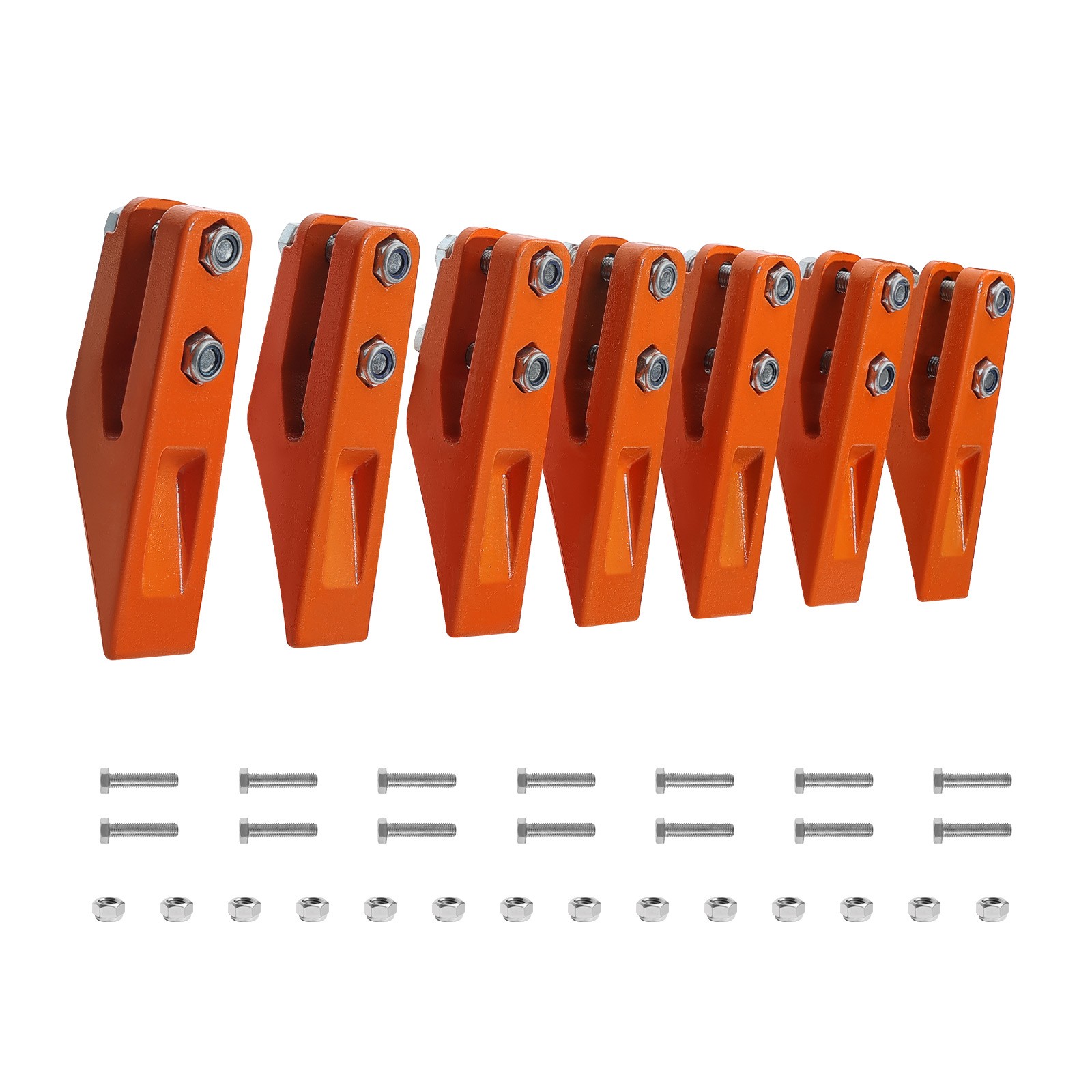 Uimoso 7.34″ Excavator Bucket Teeth with Pin Set, 7-Pack, Durable Bucket Tooth