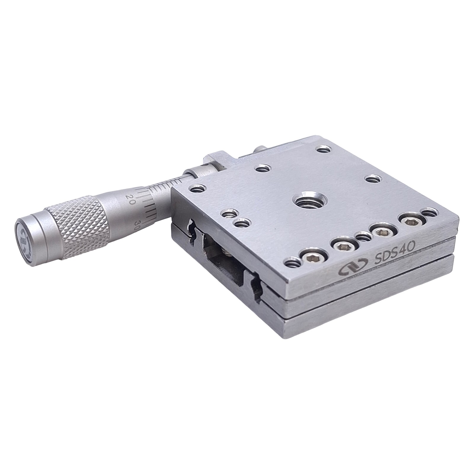 Newport SDS40 Manual Linear Stage 0.63in Travel, 1.57″x1.57″, 1/4-20 Thread, 60N