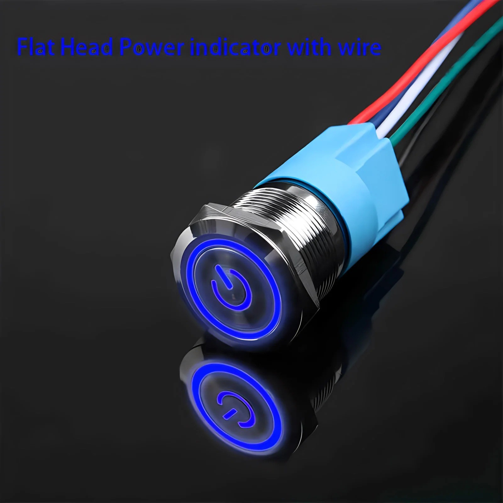 19mm 12V LED ON OFF Push Button Power Switch Latching with Wire Socket Harness