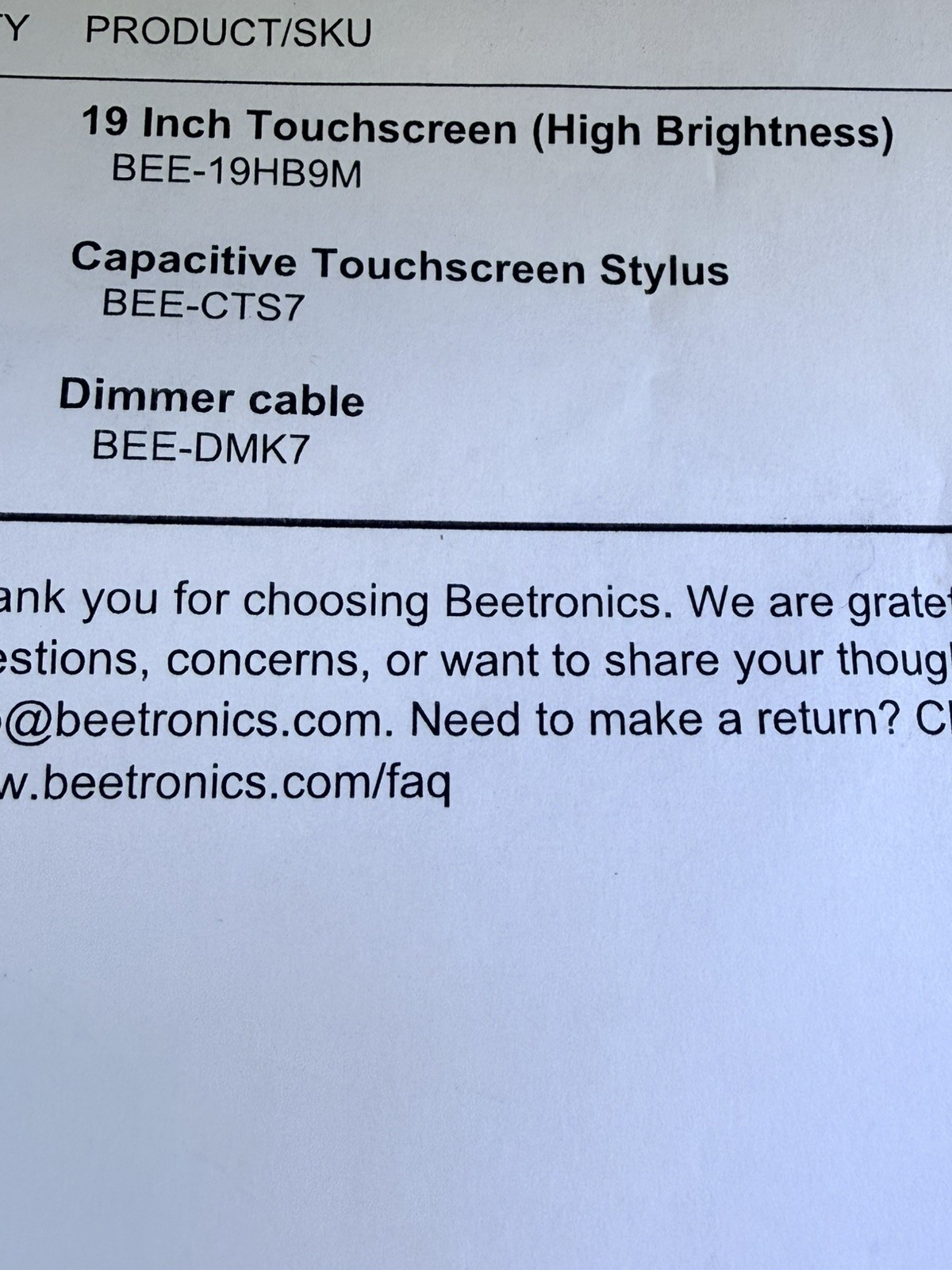BEETRONICS 19 inch Touchscreen Metal High Brightness