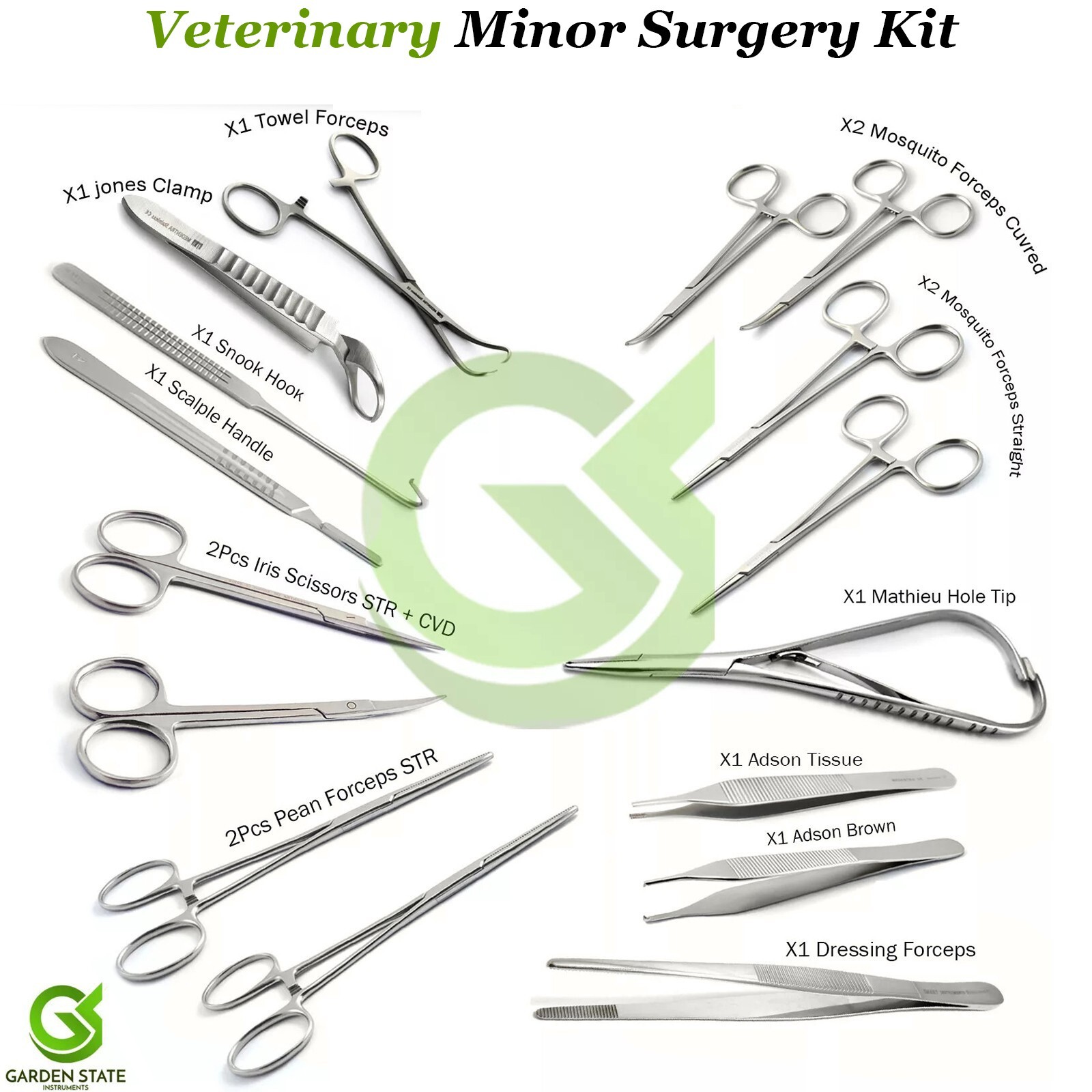 Veterinary Minor Surgery Kit Dissecting Feline Spay Surgical Instruments Set
