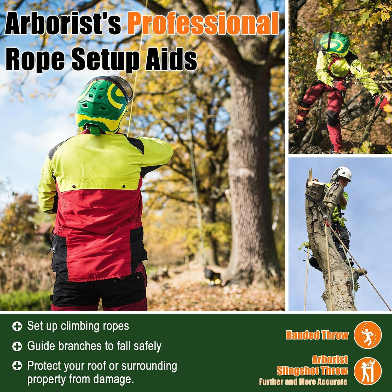 Arborist Throw Line Kit, 15Oz Throw Weight & 196Ft Paracord Rope, 100%