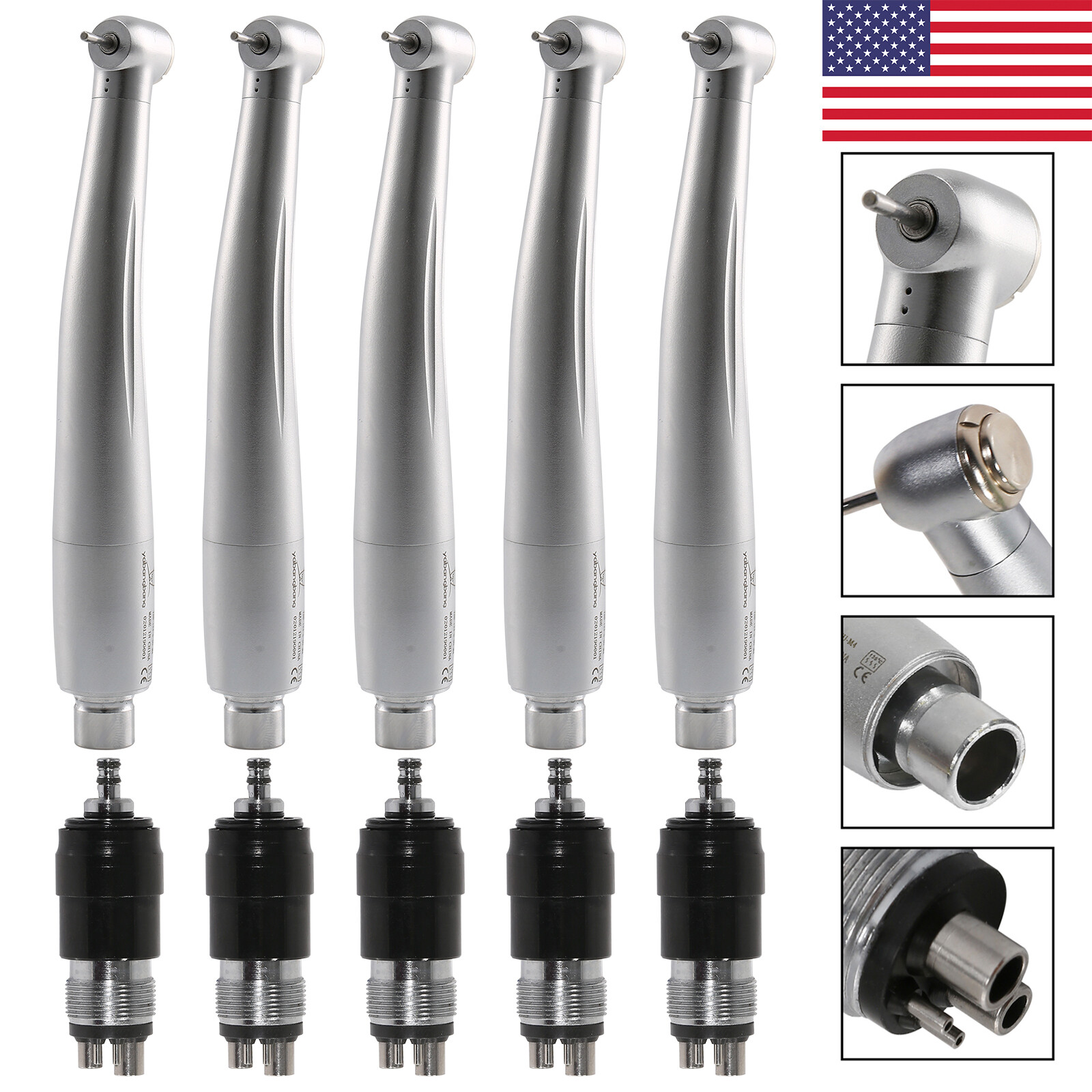 1-10*Dental High Speed Handpiece Standard Head / 4 Hole Coupler Fit NSK YBNK4 mx