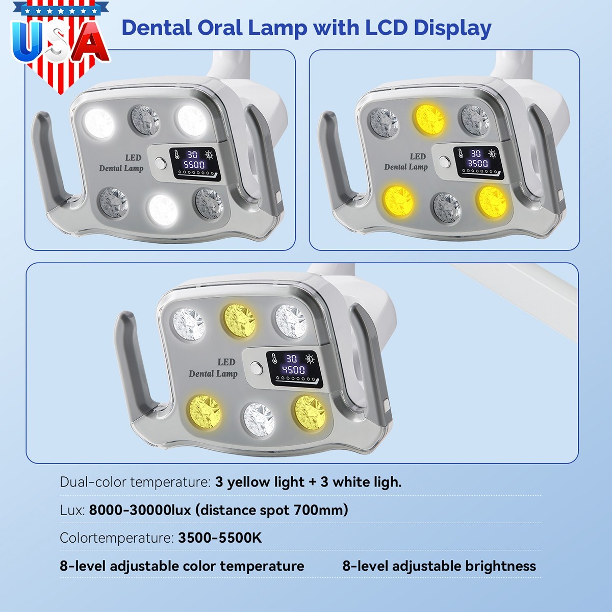 Dental LED Lamp Oral Lamp&LCD Display F Dental Unit Chair Adjustable Oral Light