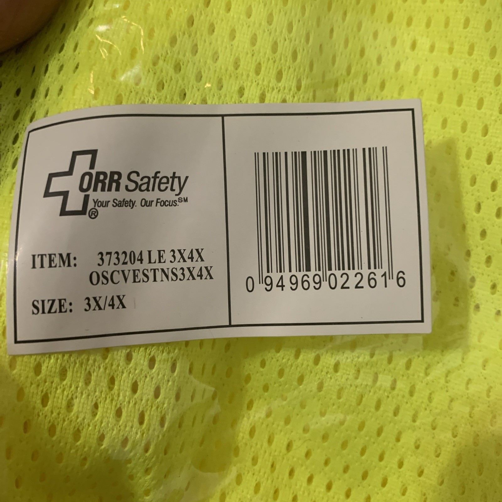 New Norfolk Southern Orr Safety Reflective Vest 5-Point Breakaway Size 3X/4X
