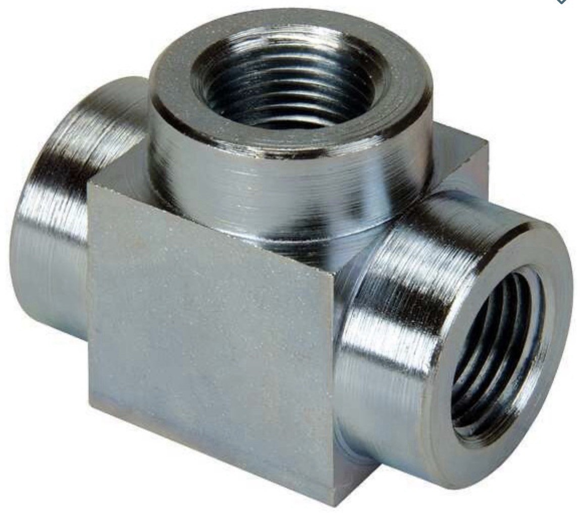 Enerpac Style FZ1612 High Pressure Fitting Tee 10,000 PSI 3/8” NPTF BVA FT106