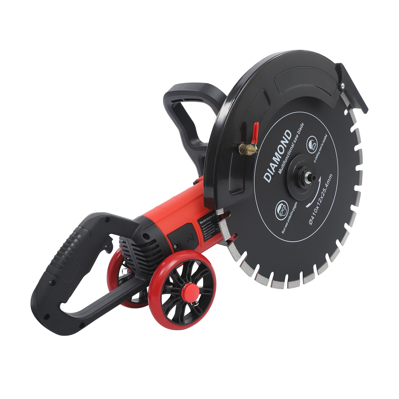 16” Electric Concrete Saw Wet/Dry Saw Cutter with Water Pump and Blade 5800W US