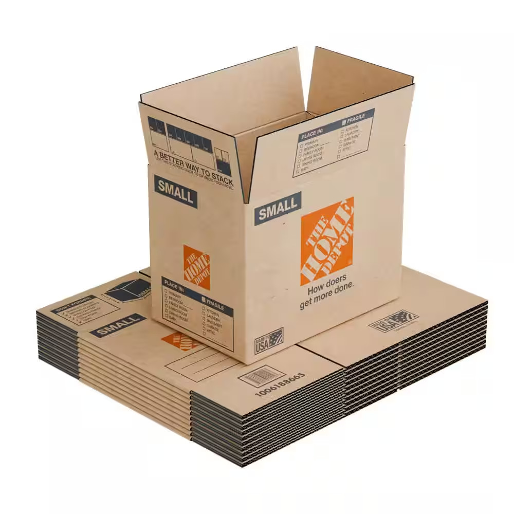 Small Moving, Shipping, Packing Box with Handles (10 Pack)