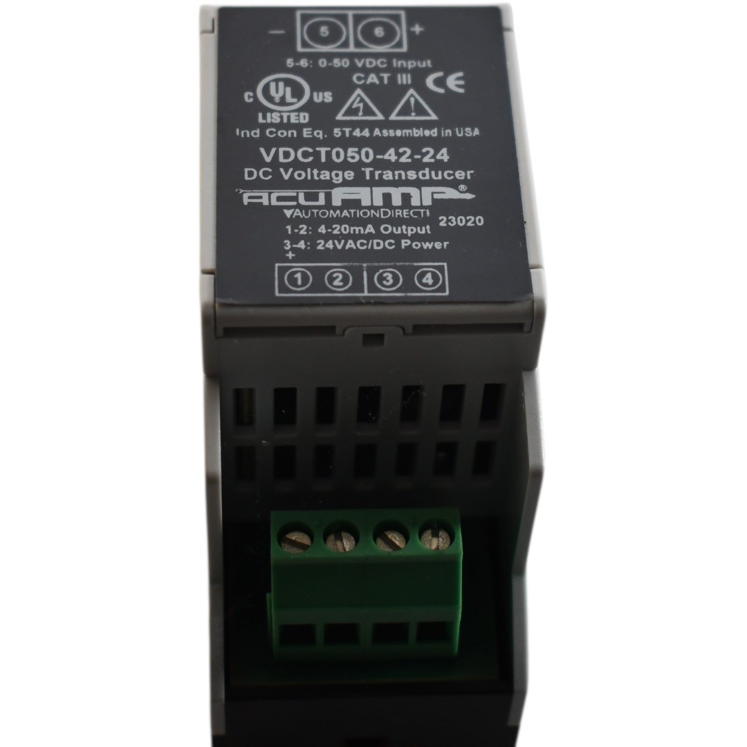 NEW Automation Direct AcuAMP VDCT050-42-24 DC Voltage Transducer 0-50VDC 4-20mA