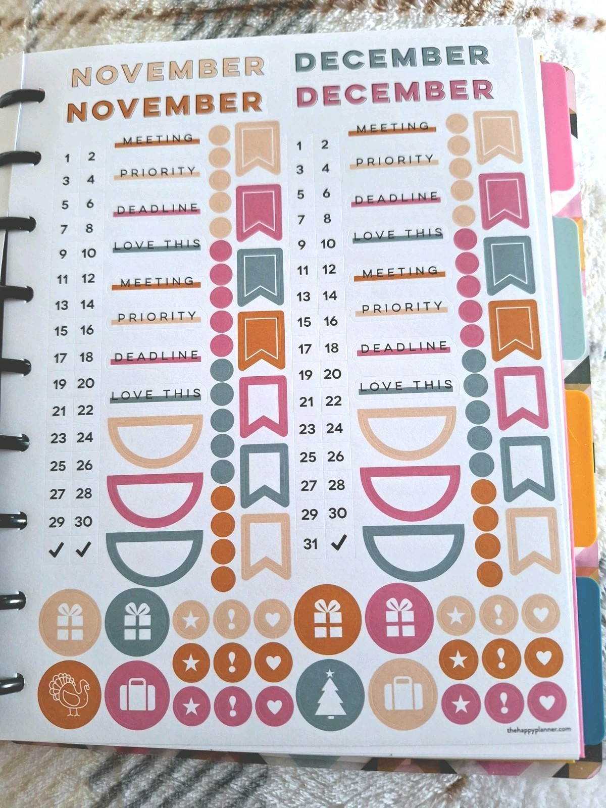 4 month happy planner classic undated Monthly Layout For Plans & Notes