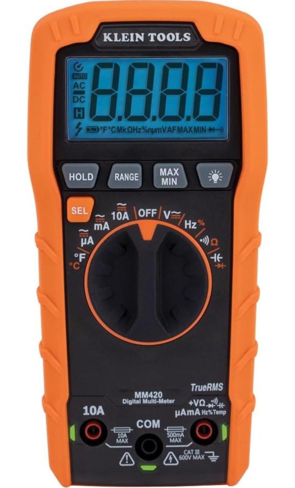 Klein Tools MM420 True RMS Digital Multimeter Auto-Ranging w/Test Leads **NEW**