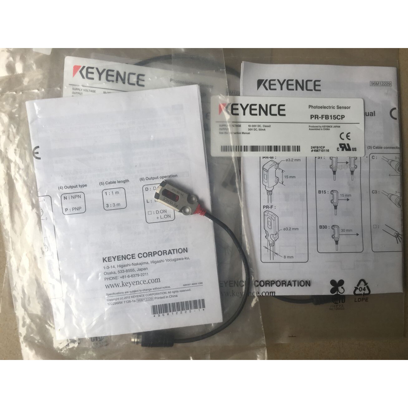 Keyence PR-FB15CP Photoelectric Sensor Switch PRFB15CP 1PC New Free Shipping #F