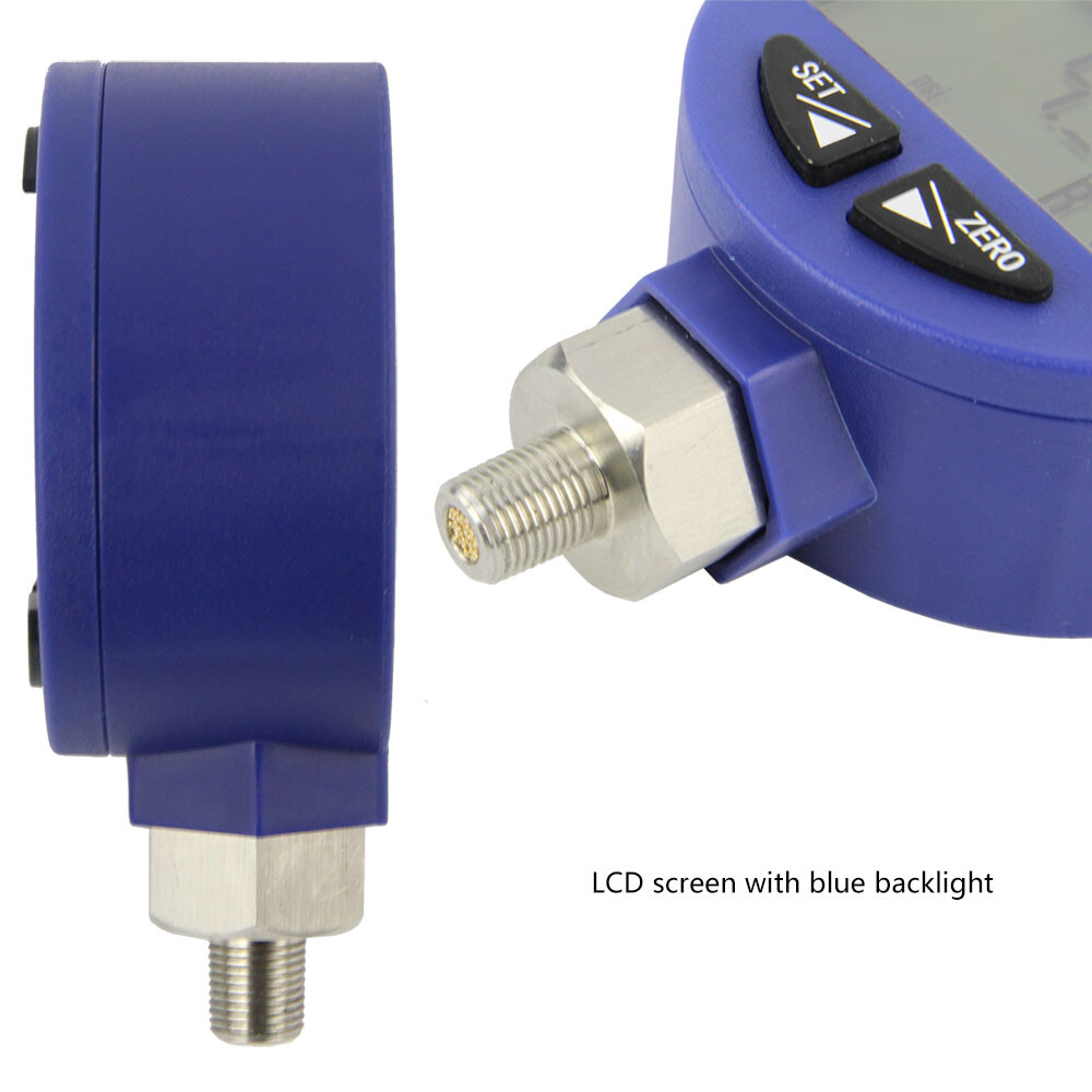 Elitech HVAC Pressure Gauge Set-14.5-500 PSI & -14.5-800 PSI (PG-30Pro Red+Blue)