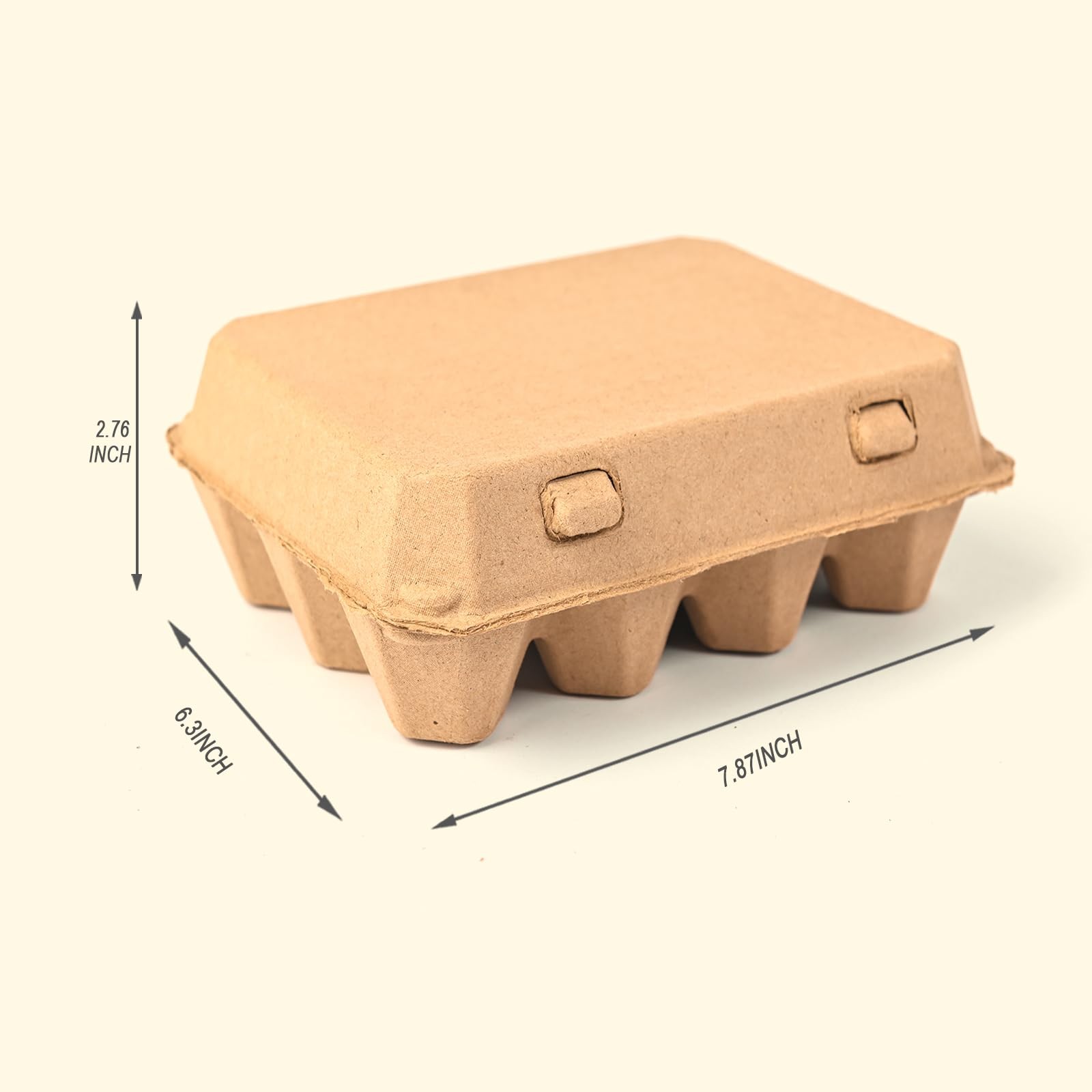 30 PCS Blank Pulp Egg Cartons, 12 Egg, 3×4 Square, Recycled, Sturdy, Bulk