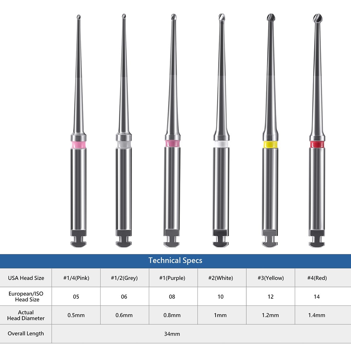 Dental Long Neck Microscope Endo Tungsten Carbide Bur RA 31/34MM Low Speed Drill