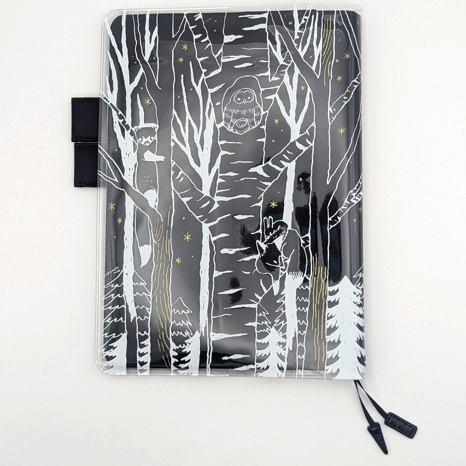 Hobonichi Cover Colors Black x Clear Blue A5 w/Cover on Cover Hide and Seek Rare