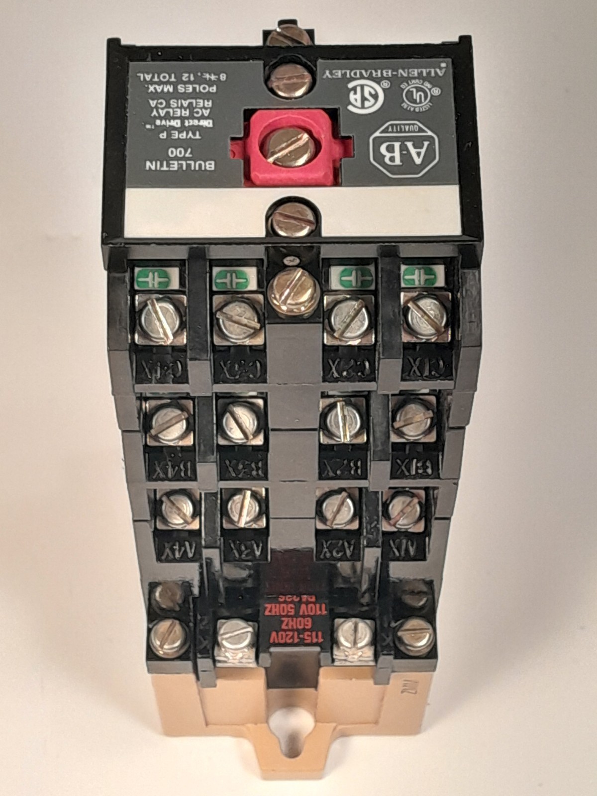 Allen Bradley 700-P400A1 AC 12 Pole Relay 10A 600V Type P