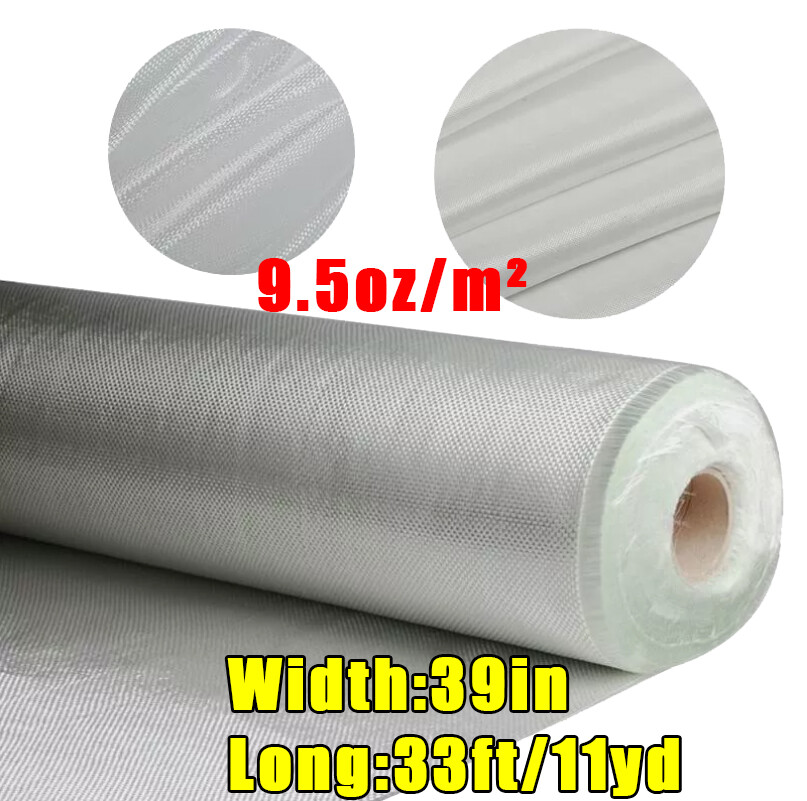 9.5 OZ White Glass Fiber Cloth Mesh 39» x 11 Yards Woven Roving Glass Fiber