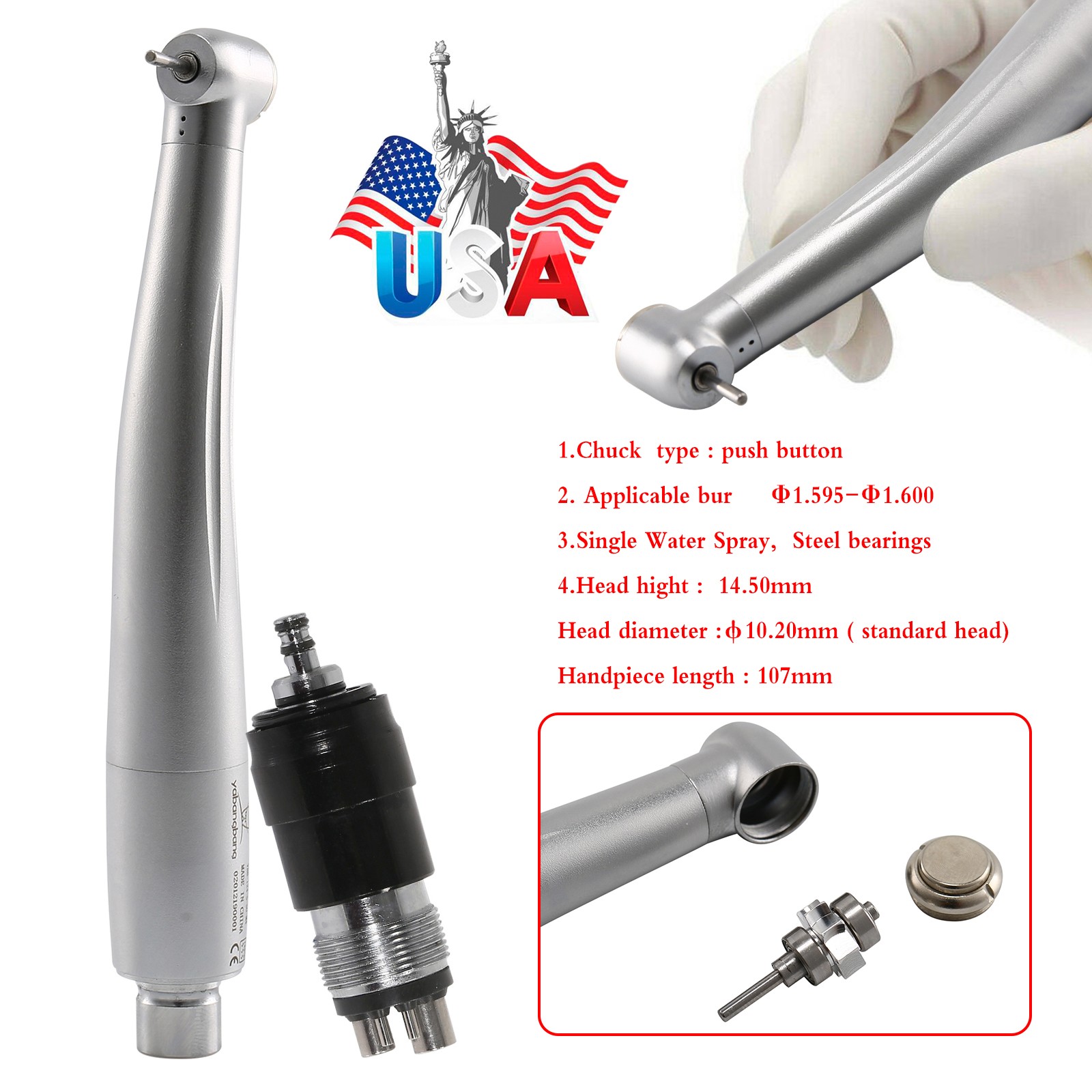 Dental High Speed Turbine Handpiece NSK Style 4H Quick Coupler YBNKM