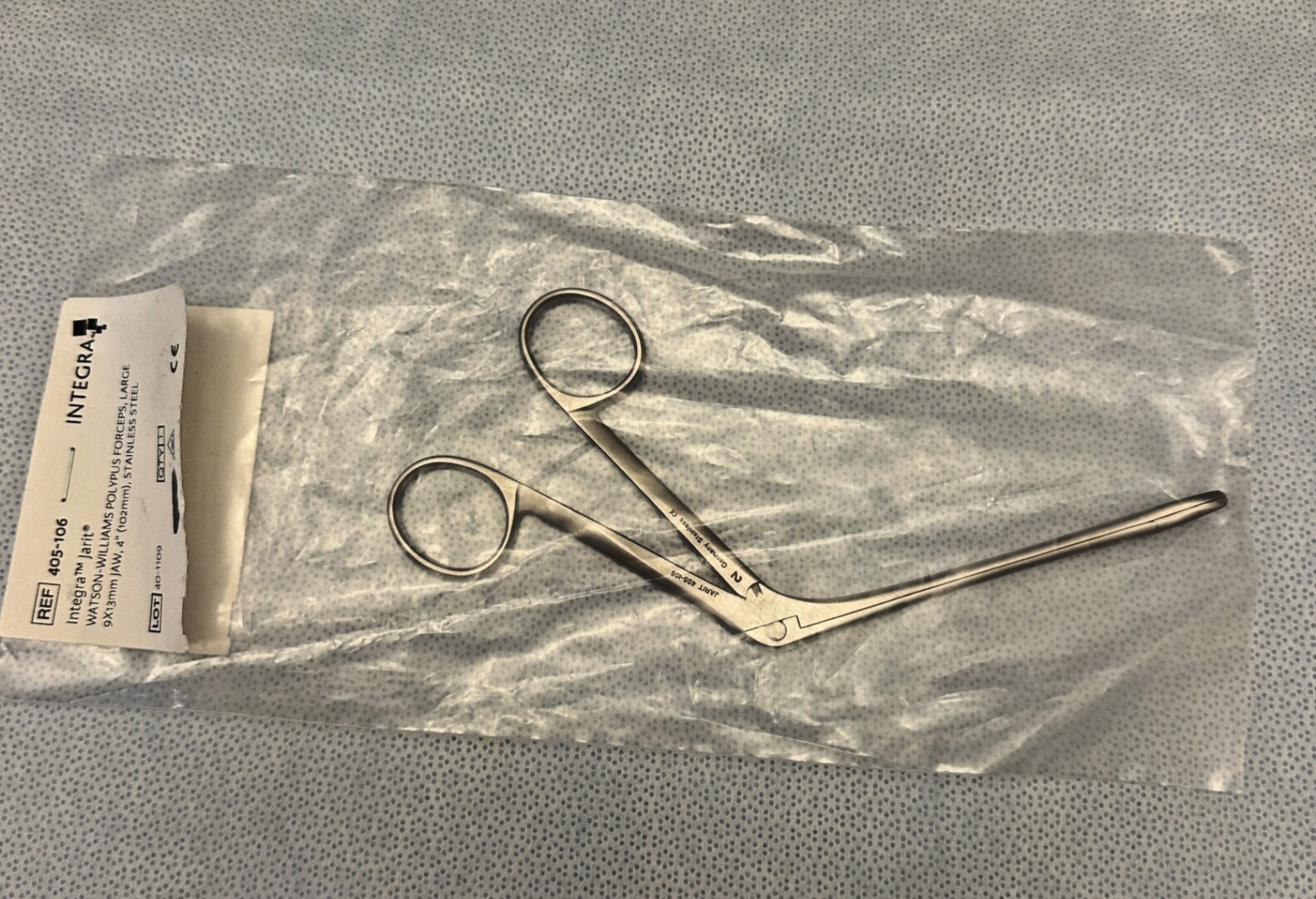 Integra Jarit 405-106 Watson-Williams Polypus Forceps , LargE 9×13 mm Jaw, WL 4″