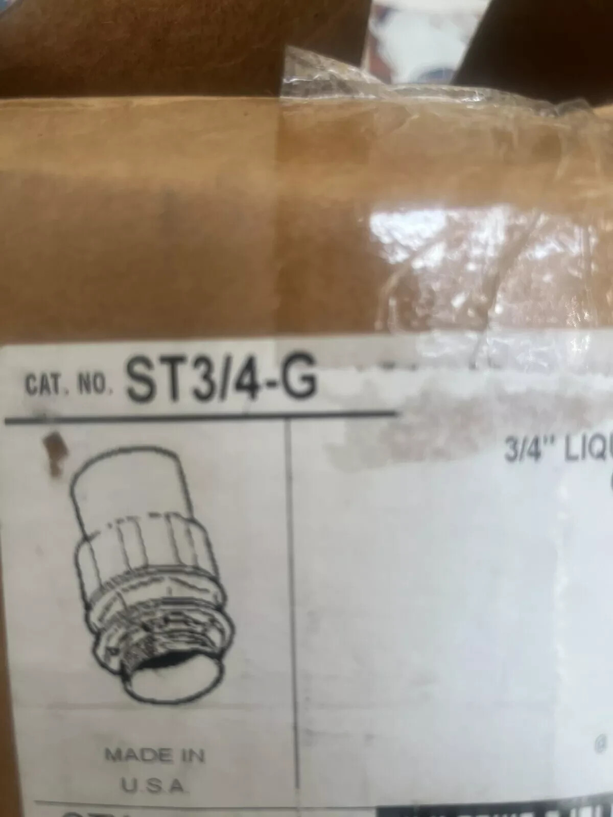 OCAL T&B ST3/4-G 3/4” Straight Liquidtight Connector PVC Coated