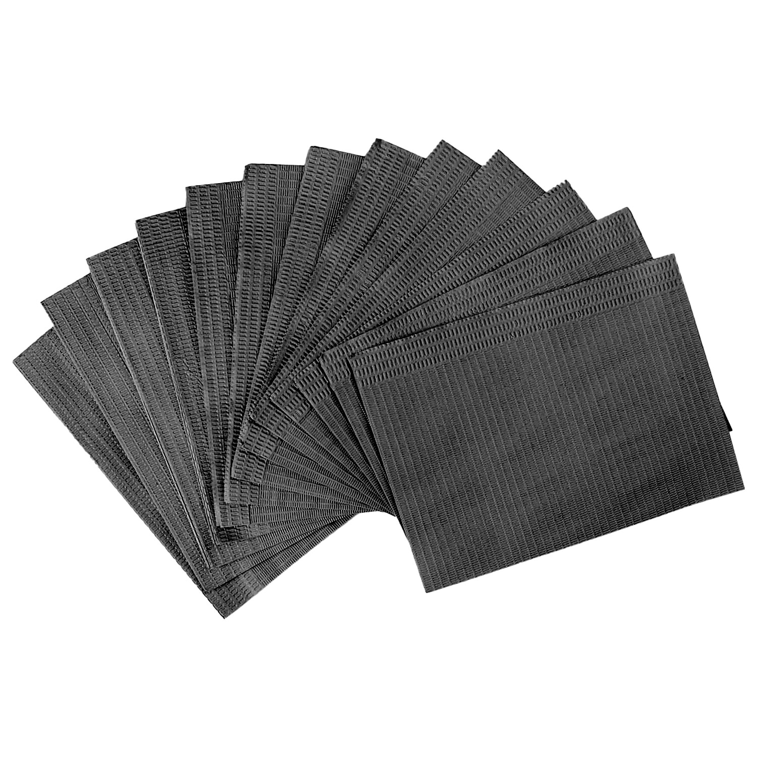 500Pcs/4Bag Black Dental Bibs Medical Tattoo Towels Size 13 ” X 18 “