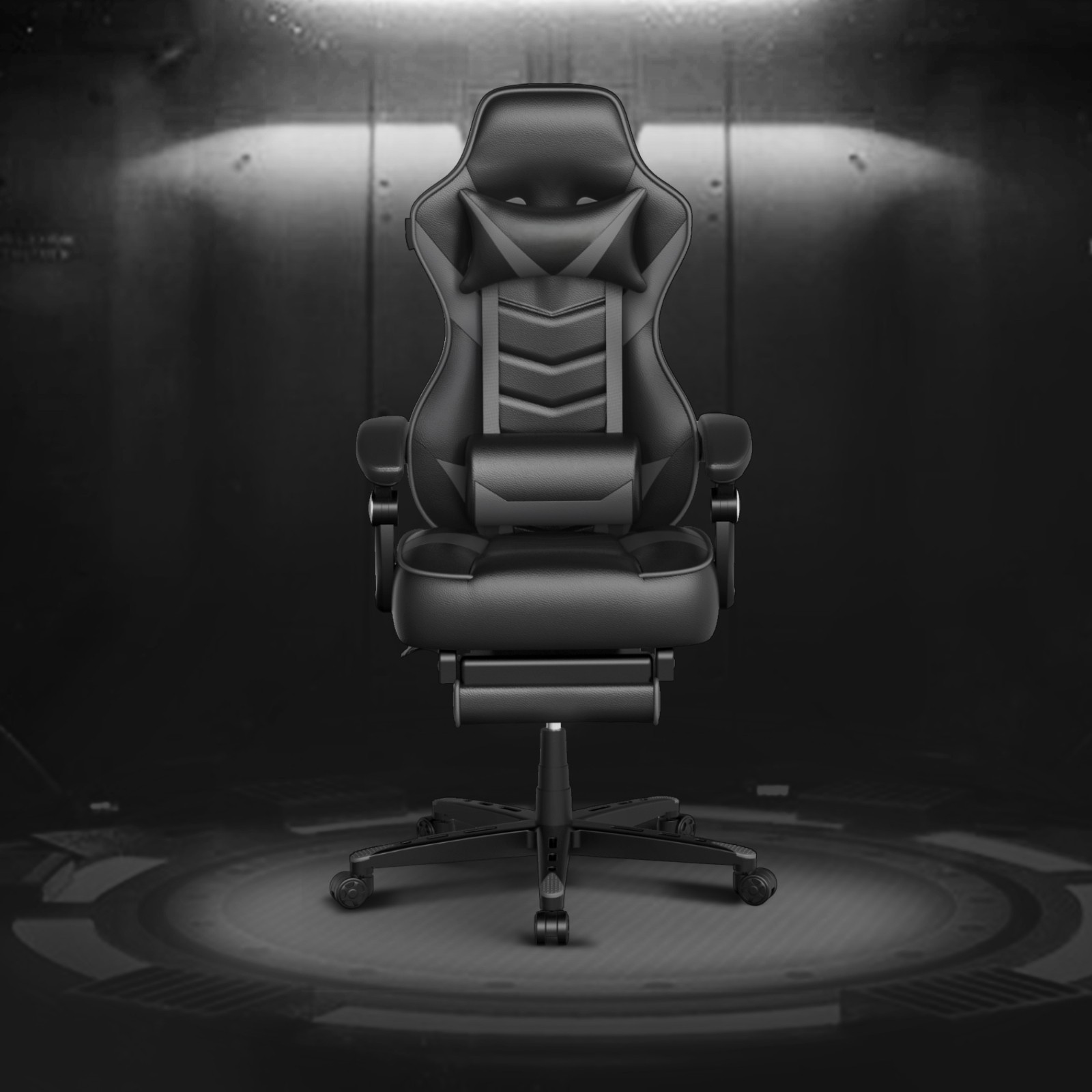 ELECWISH Gaming Chair Ergonomic Swivel Recliner Office Seat w/ Lumbar support