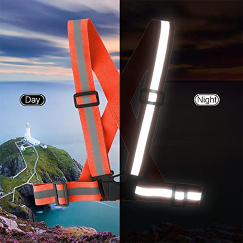 5 Pockets Safety Vest Reflective Belt Straps W/ High Visibility Stripes Security