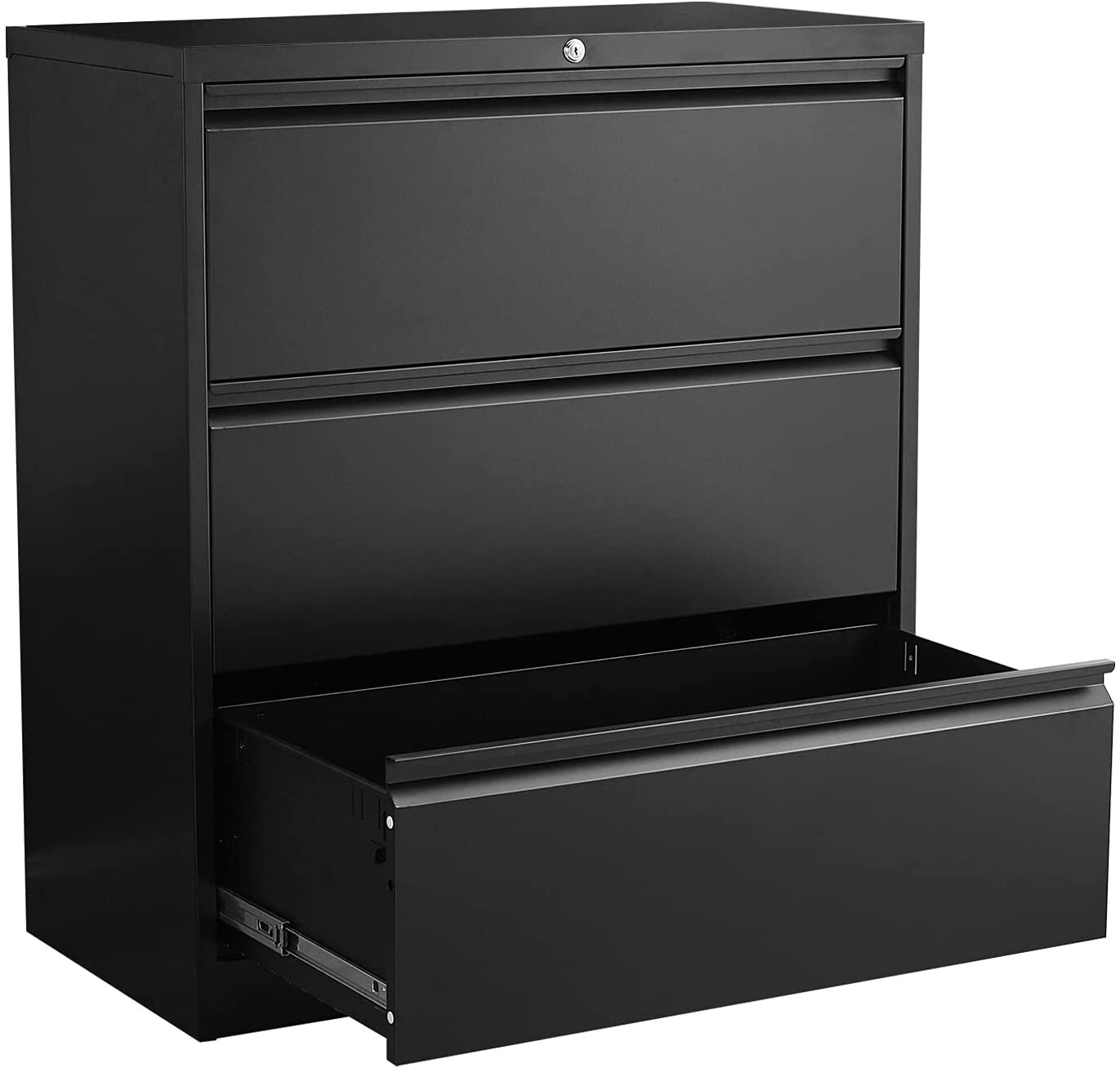Metal Storage Lateral File Cabinet with Lock Office Home Assembly Required