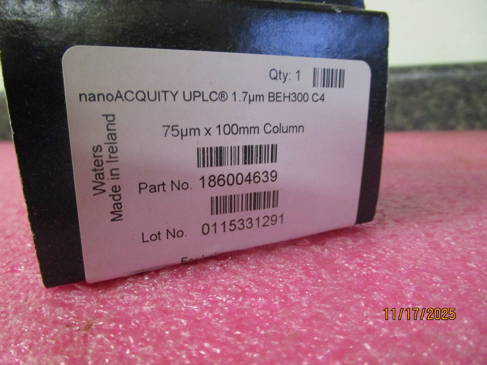 Waters nanoAcquity ACQUITY UPLC 1.7um BEH300 C4 75um x 100mm Column 186004639
