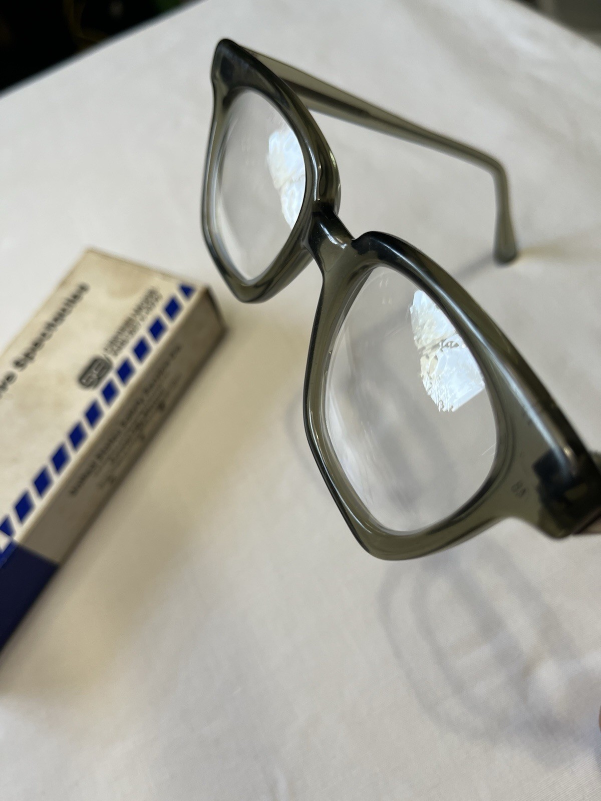 Vintage Retro U.S. Safety Protective Spectacles glasses Gray ANSI Z87.1 w/ Box