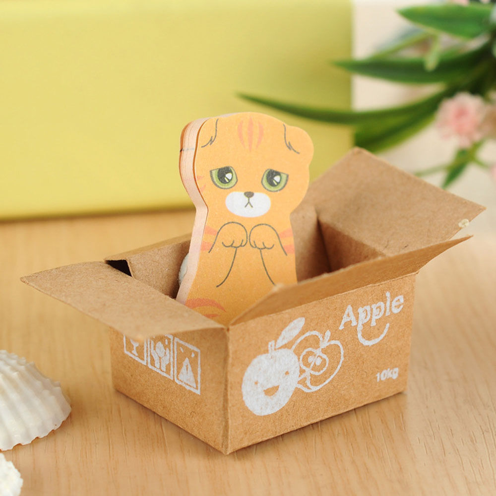 150 Sheets/5 Pads Cat Sticker Bookmark Marker Memo Post Flags Sticky Notes Pads