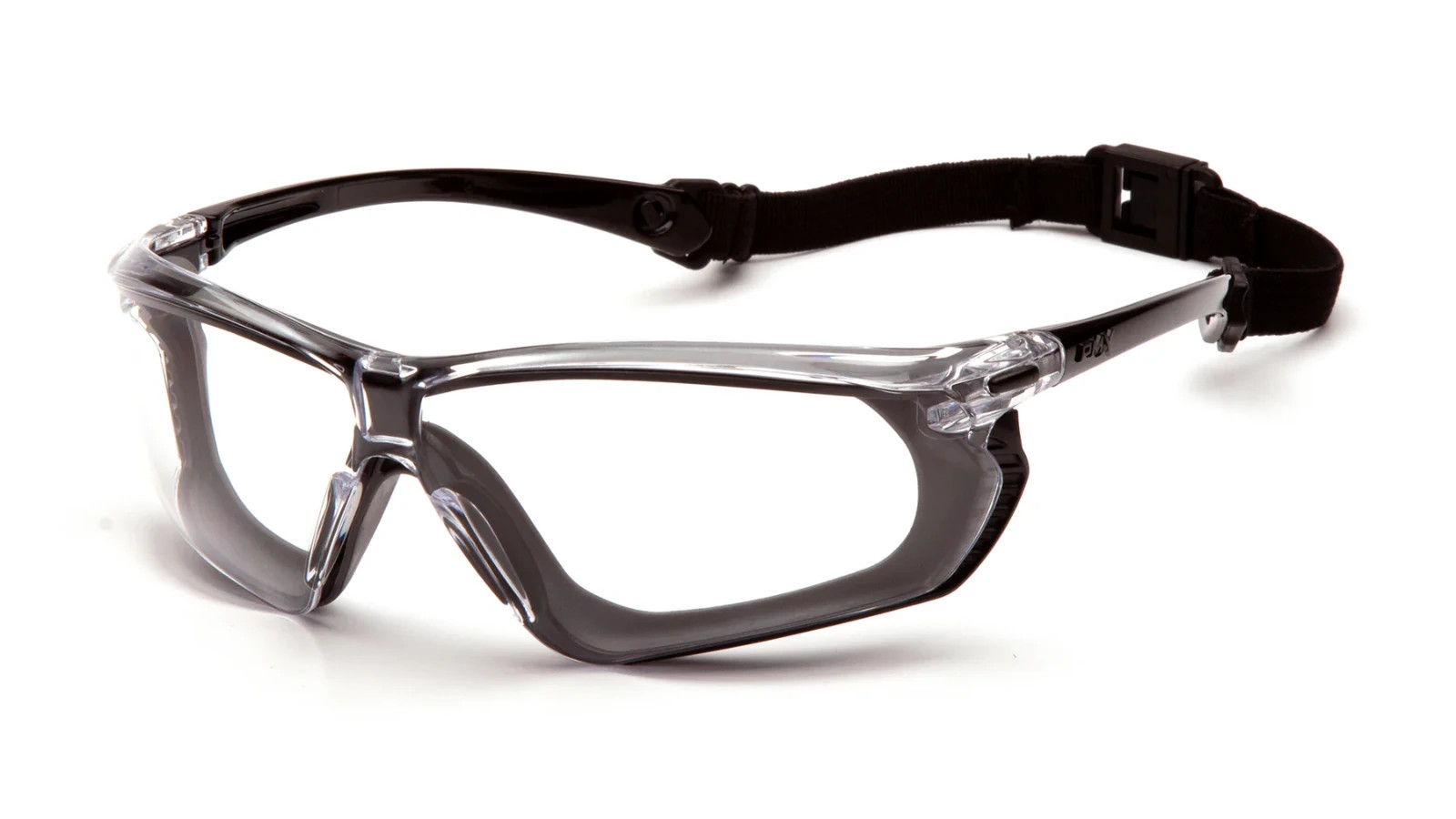 Pyramex Crossovr Safety Glass, Anti-Fog Lens w/ Rubber Gasket and Strap