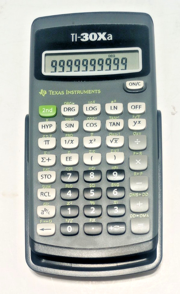 Texas Instruments TI-30Xa Scientific Calculator Used With Battery WORKING