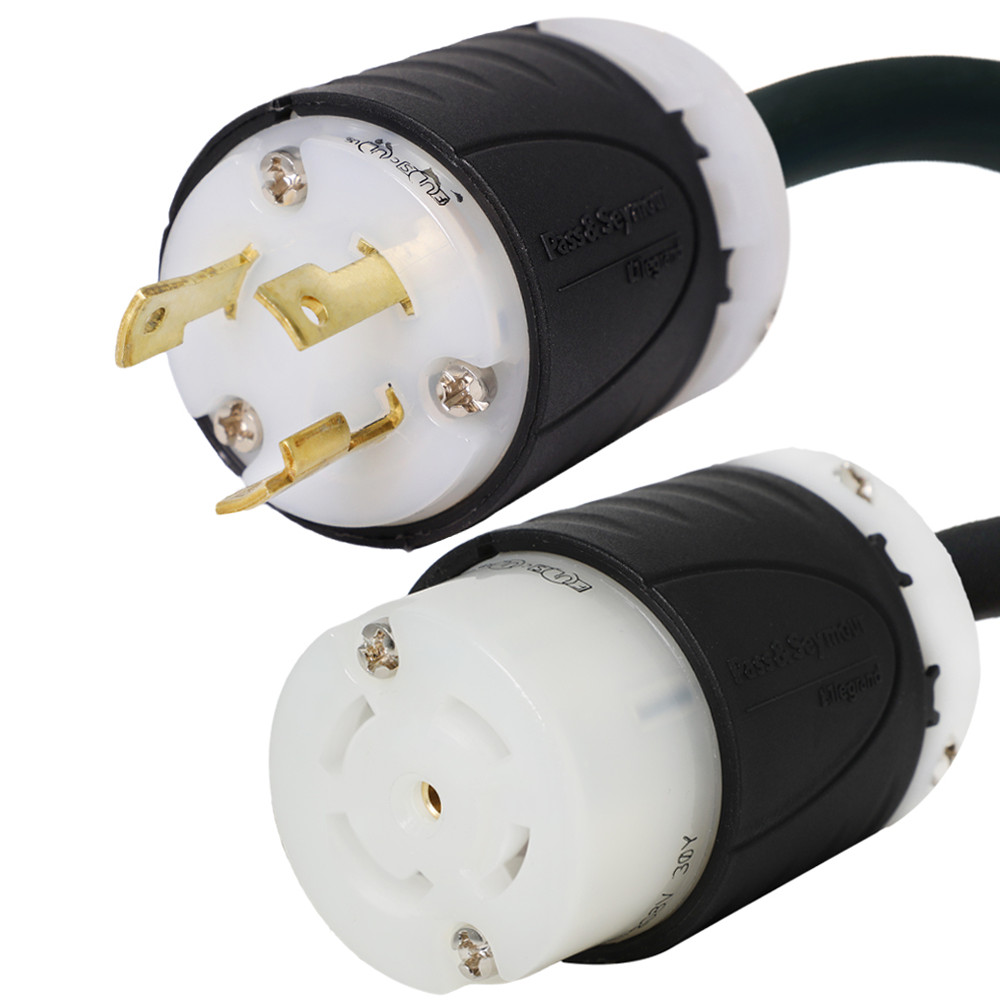 NEMA L5-30P to L21-30R Plug Adapter – 30A/125V, 10 AWG – Iron Box # IBX-7576-01