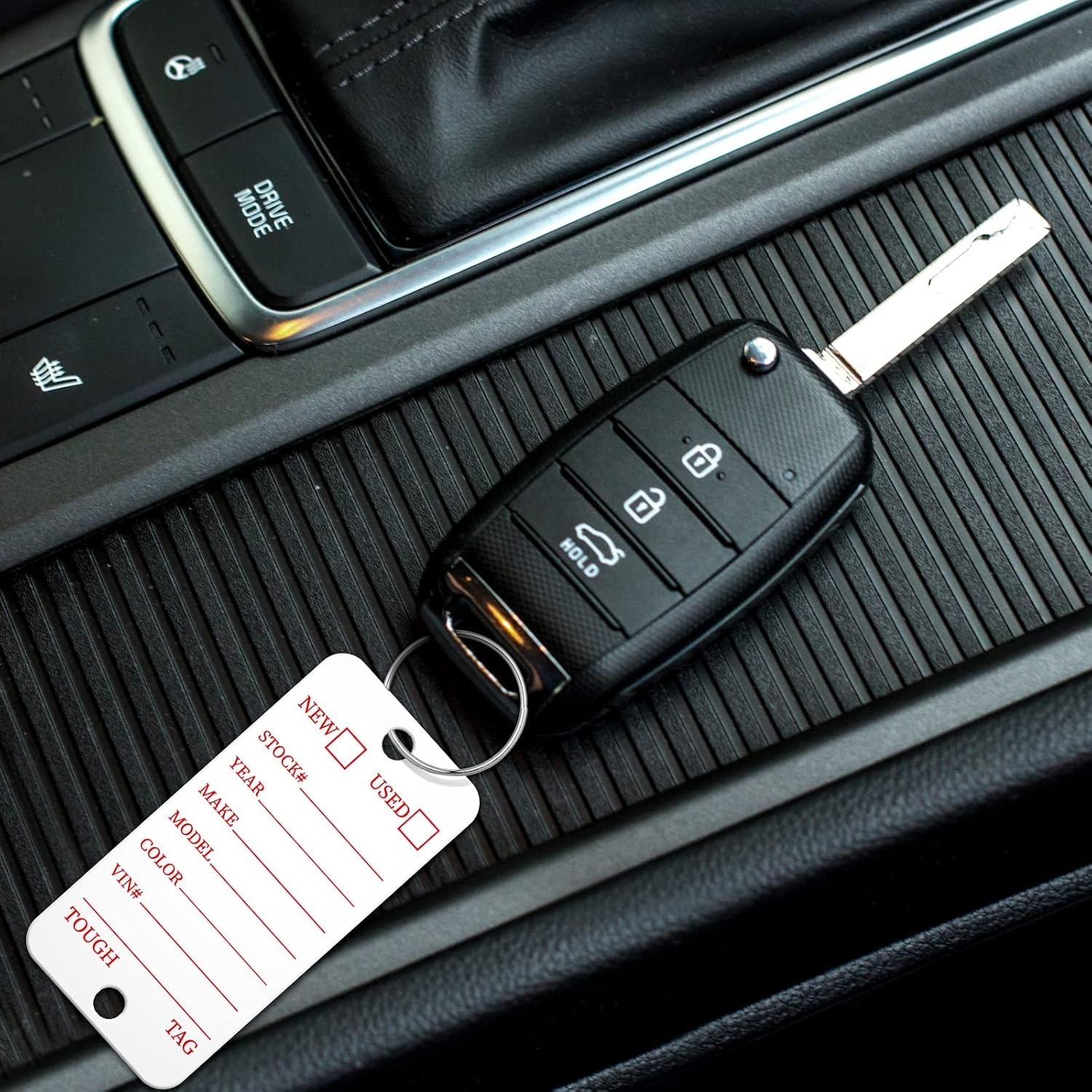 500 Pcs Poly Key Tags Plastic Dealership Car Key Tags with Labels for RV Auto Lu