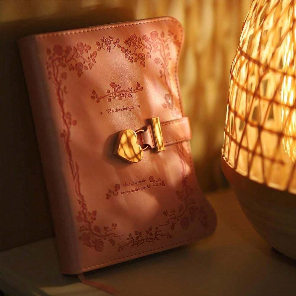 Notebook With Lock for Writing A5 Journal Diary Pen & Bookmark Lined Notebook