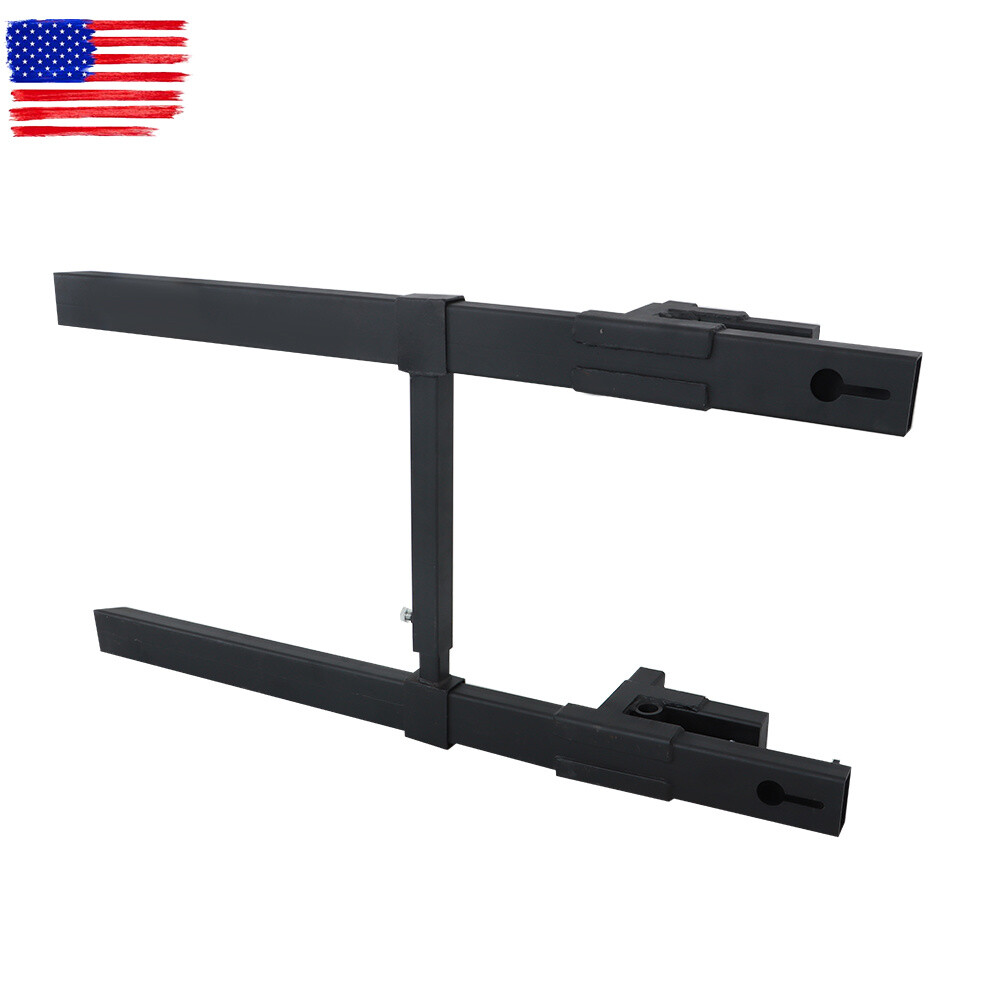 4000Lbs 60″ Tractor Clamp On Pallet Forks Bucket Quick Attach W/ Stabilizer Bar