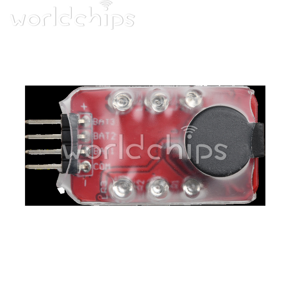2-3S Li-ion Battery Alarm Low Voltage Buzzer Battery Alarm Module LED Indicator