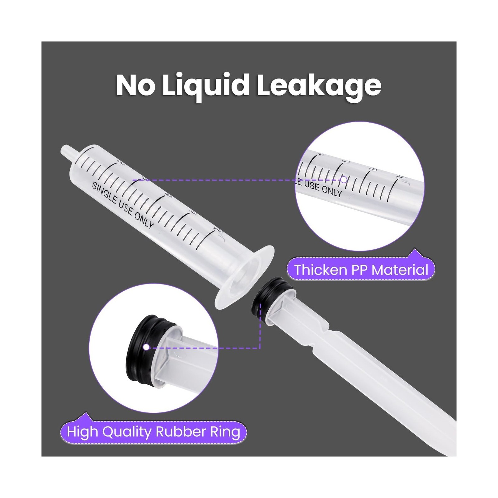 30 PCS 10ml Oral Syringe With Cap, Plastic Syringes without Needle for Medici…
