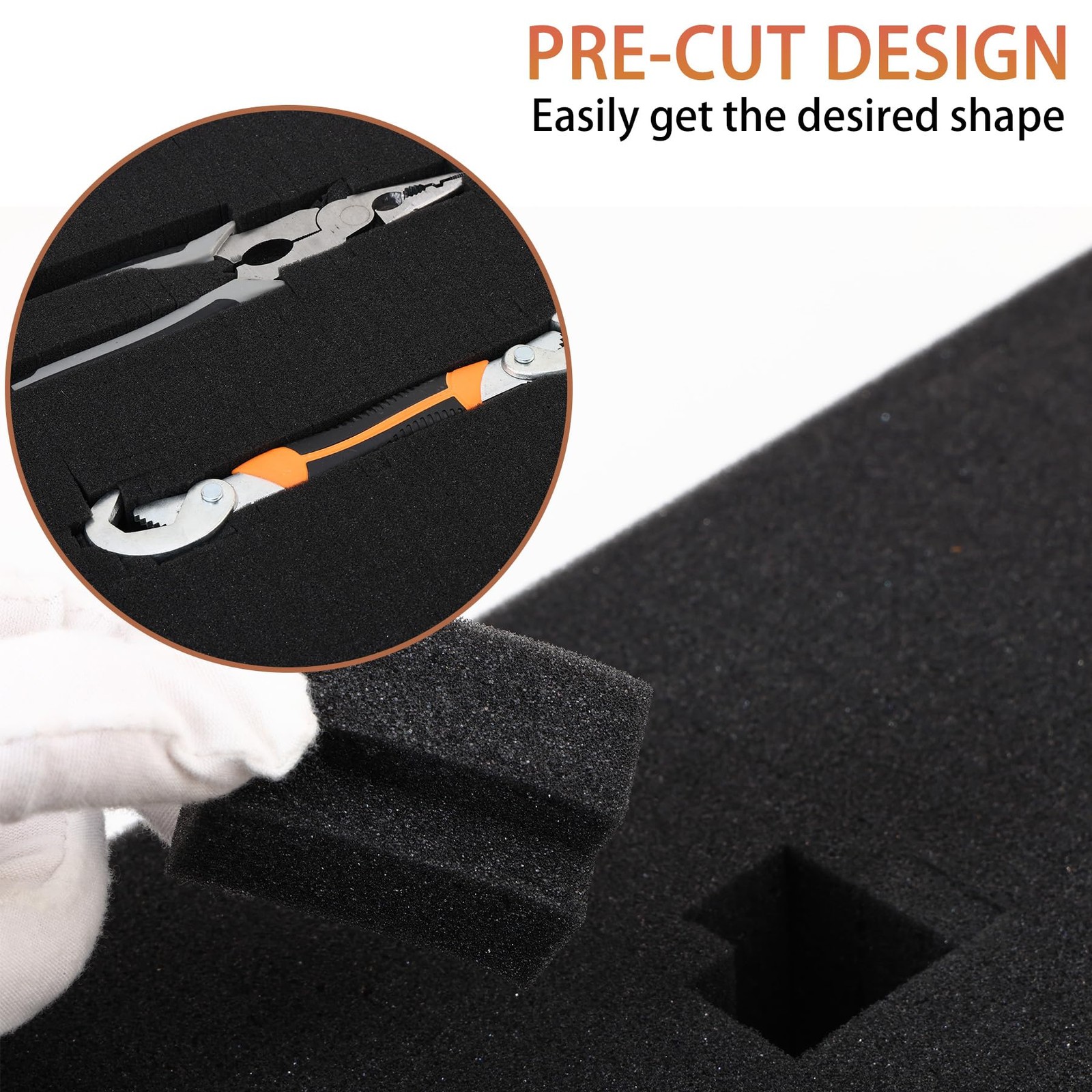Pick Pluck Foam Sheets 12x12x2 Inch Grid Foam Inserts Toolbox Case Craft 4 Pcs