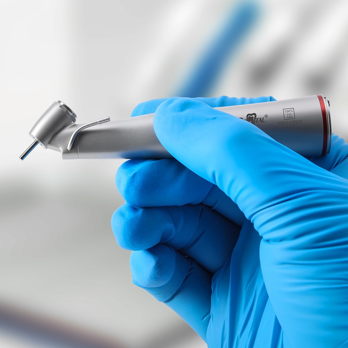 Dental Electric Handpiece 1:4.2 LED Contra Angle 45° Surgical External Spray