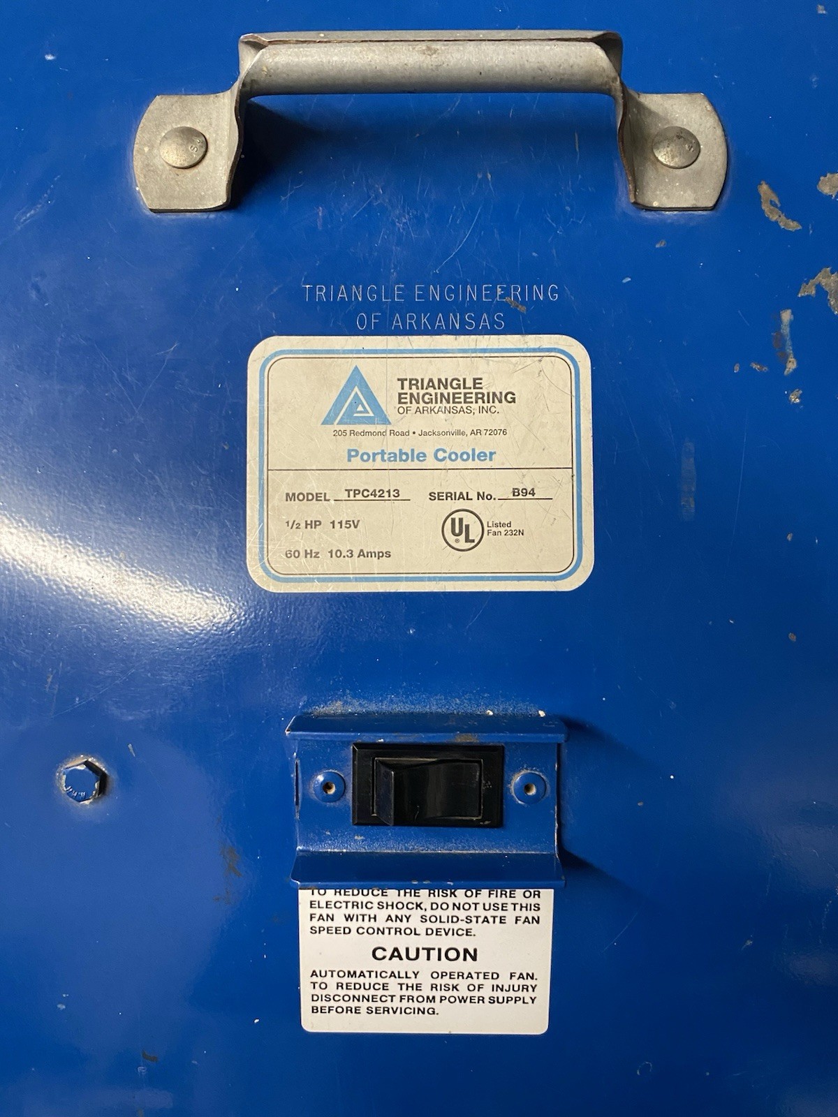 Shop Fan 44” Triangle Engineering