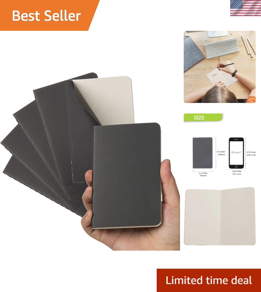 Ultra-Portable Mini Notebooks – 6 Soft Cover Notepads for Travel & Everyday Use